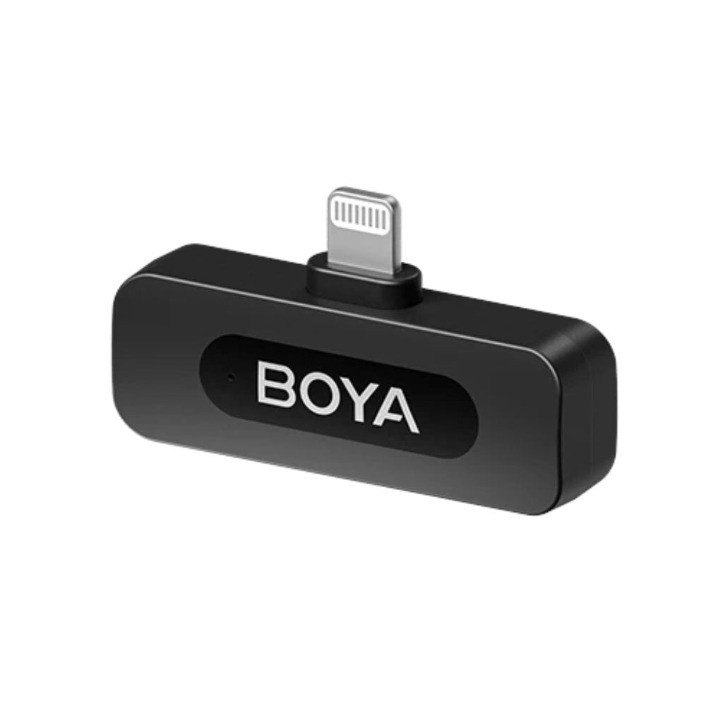 [CLEARANCE] Boya BY-V2 Ultracompact 2.4GHz Dual Wireless Lavalier Microphone System Lightning Connector for iOS Devices with 360 Degree Omnidirectional Sound, Noise Cancellation, Auto Pairing, 100m Wireless Range