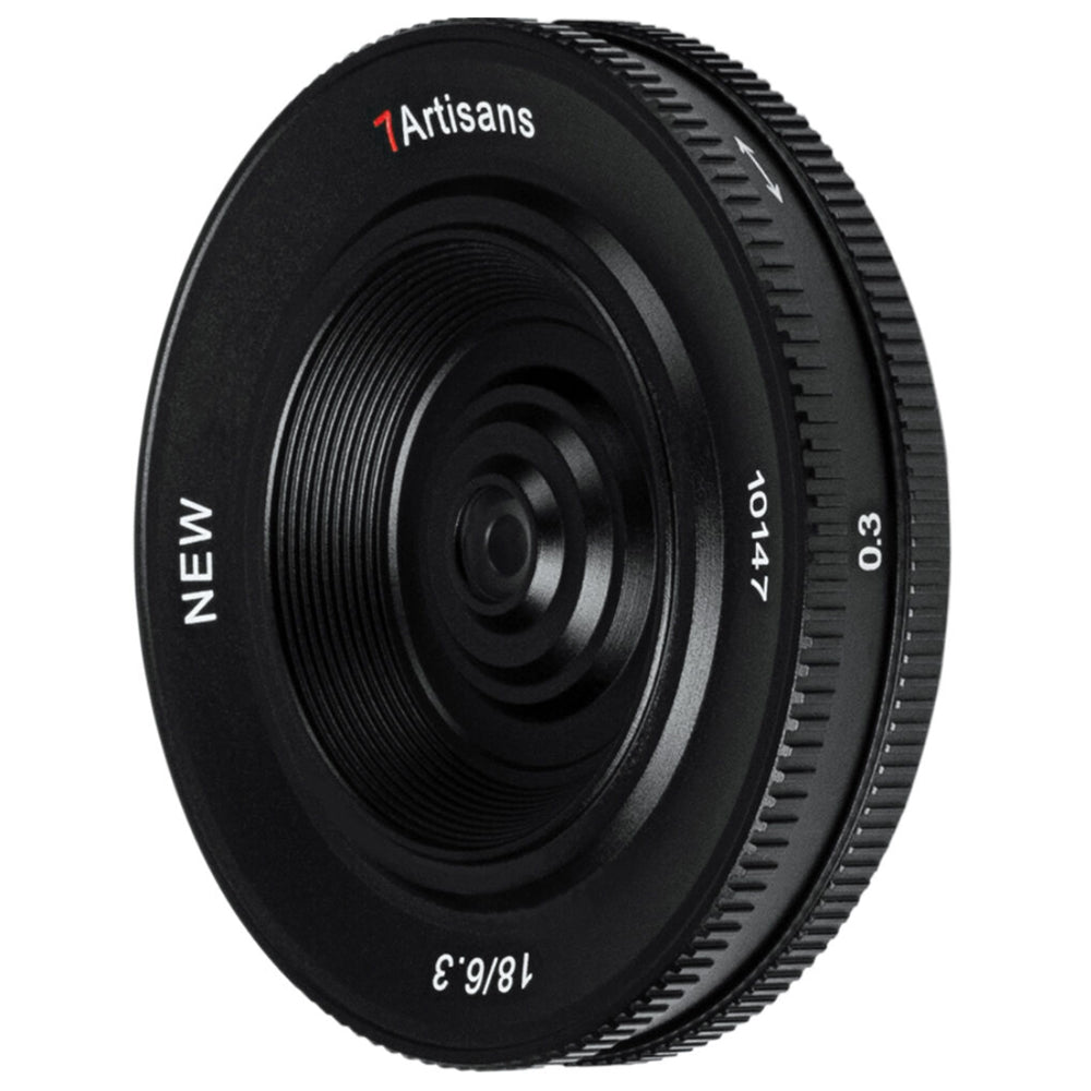 7Artisans 18mm F/6.3 Mark II APS-C Format Sony E Mount Wide Angle Prime Pancake UFO Slim Lens MF Manual Focus for Mirrorless Cameras
