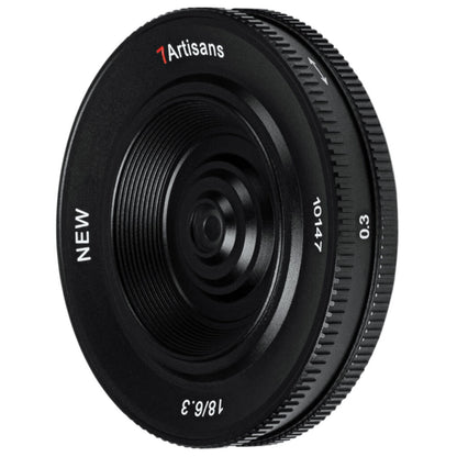 7Artisans 18mm F/6.3 Mark II APS-C Format Sony E Mount Wide Angle Prime Pancake UFO Slim Lens MF Manual Focus for Mirrorless Cameras