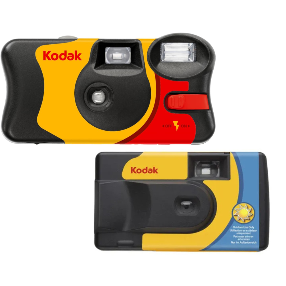 KODAK SUC Daylight / FunSaver Disposable Analog Film Camera with 39 / 27 Exposures Shots, 27 + 12 Sheets, 800 ISO, 35mm Film Format and C-41 Print Process for Point and Shoot Photography