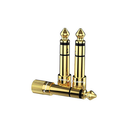 [CLEARANCE] MAONO (3pcs) 3.5mm 1/8 Female to 6.35mm 1/4 Male Stereo Audio AUX Adapter Gold-Plated Converter with High Fidelity Stereo Plug and Oxygen-Free Copper with Wide Compatibility for Studio Audio Equipment and Musical Instruments AD03