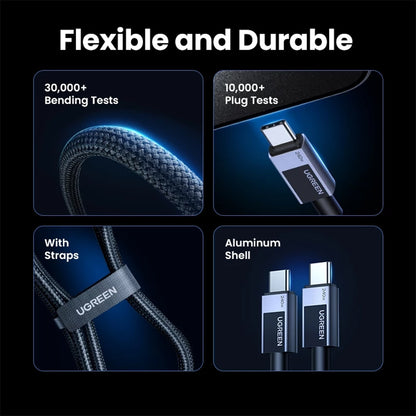 UGREEN L513 1M USB-C to USB-C 5A 240W PD Fast Charging Braided Cable USB 2.0 480Mbps Data