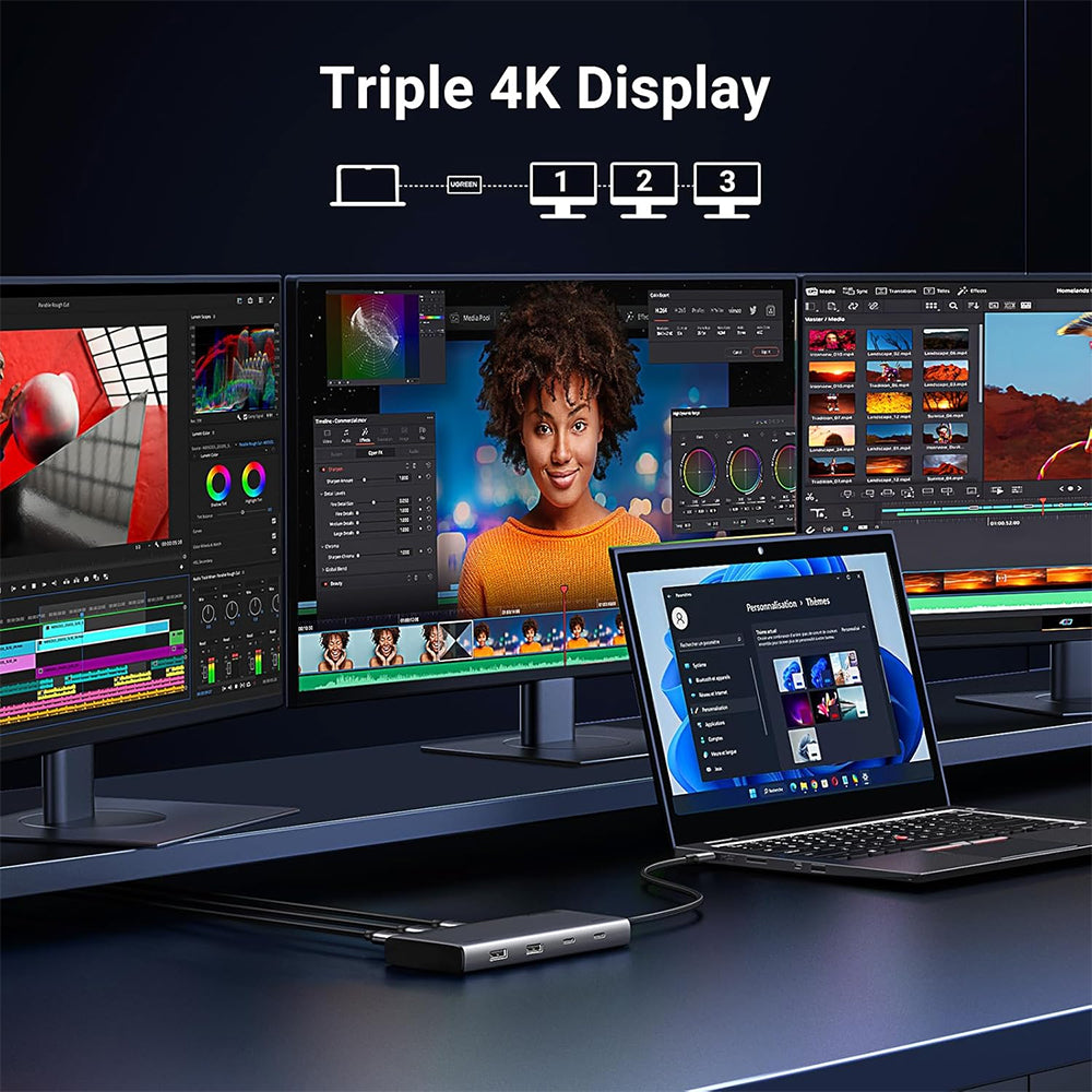UGREEN Revodok 308 8-in-1 USB-C Hub Triple Display Docking Station