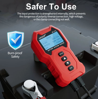 Noyafa NF-512 12V 24V Battery Tester and Battery Analyzer with CCA/ Resistance/ Voltage Quick Load Plug Cranking test Diagnostic tools for Automobile and Motorcycle