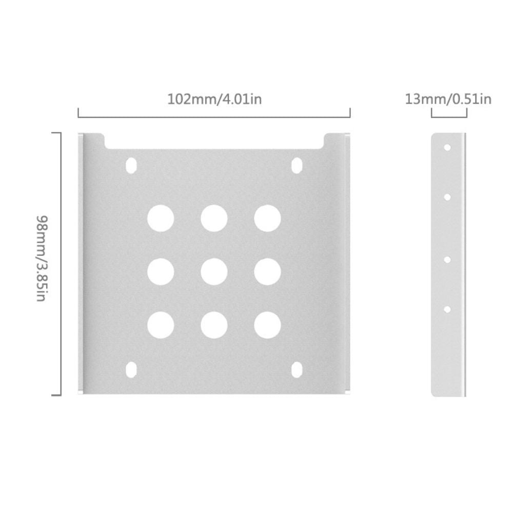 ORICO Aluminum Alloy Hard Drive Caddy for 2.5 to 3.5-Inch SSD HDD Holder for Computer