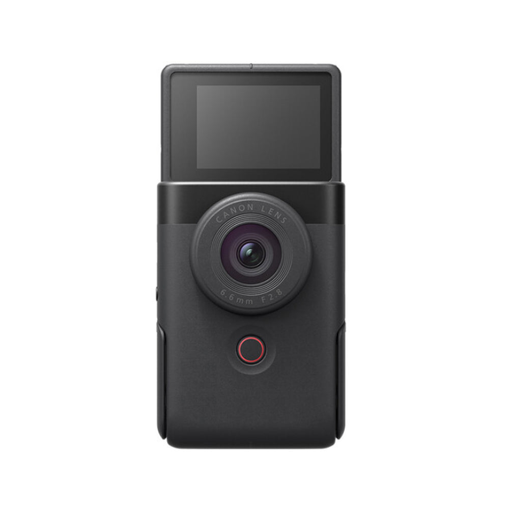 Canon PowerShot V10 Pocket Vlogging Camera w/ 19mm Wide-angle Lens, 20.9MP 1" CMOS Sensor DIGIC X Processor, 4K UHD Video, Wi-Fi & Bluetooth, Touch Screen LCD, Built-in Stand, Live Streaming Ready, Webcam Mode, USB-C Charging Black, Silver