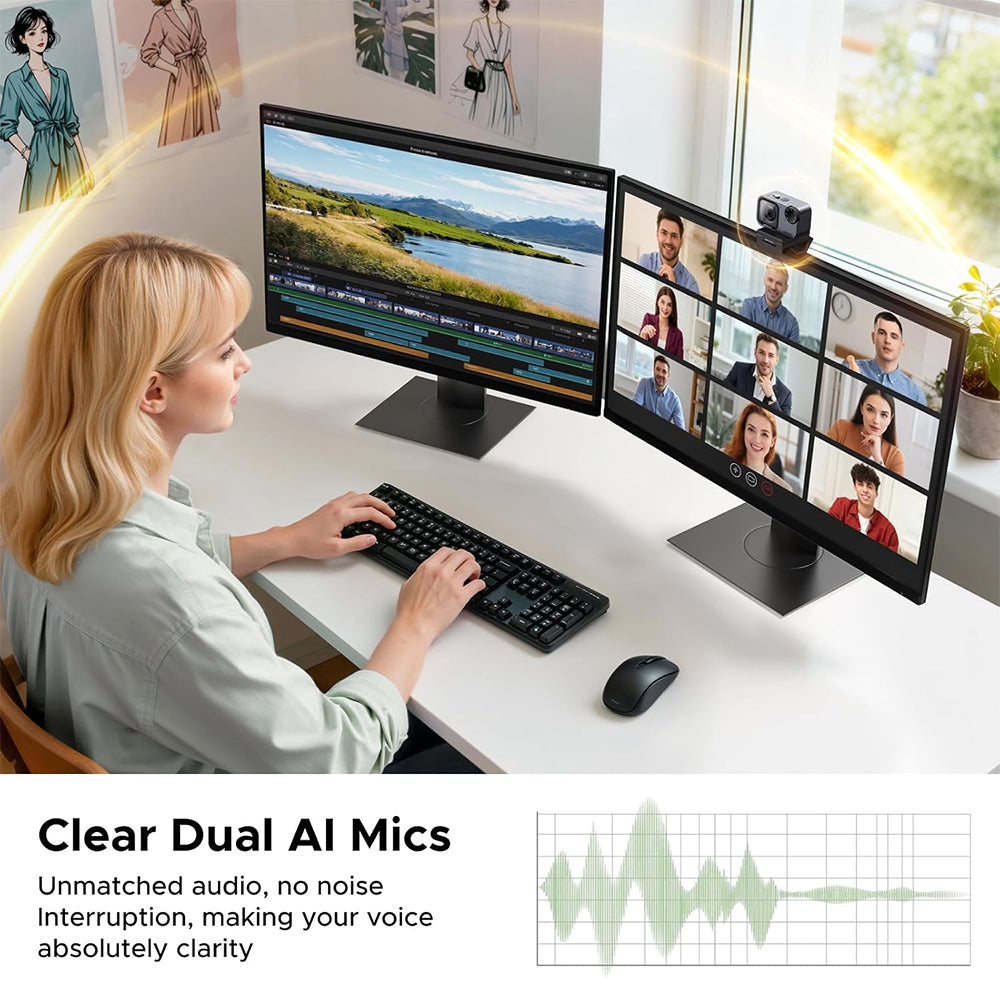 UGREEN AI-Powered 2K@30FPS USB Webcam w/ Autofocus