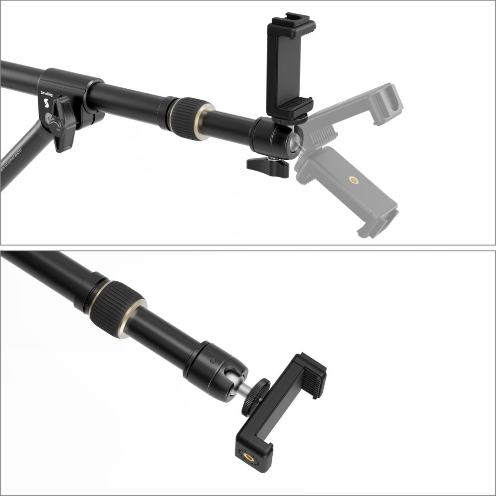 SmallRig Camera Desktop Overhead Bracket for Photography and Live Streaming with 3kg Load Capacity, Triangular Support Structure, Adjustable Crossbar, and Cable Management | 4304