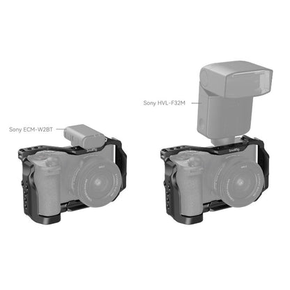 SmallRig Formfitting Camera Rig Cage Kit for Sony a6700 Alpha Series Mirrorless Camera with HDMI Cable Clamp, M2.5, 1/4"-20 and 3/8"-16 Screws & Threaded Mounting Holes, Built-In Arca-Swiss Base Plate, Cold Shoe Mount, NATO Rail | 4336