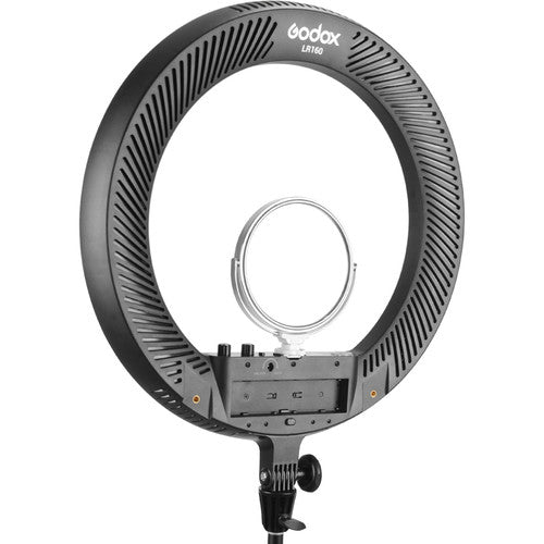 Godox LR160 19-inch Bi-Color LED Ring Light with Mirror Phone Holder for Vlogging, Content Creation, and Live Selling  Black / Pink