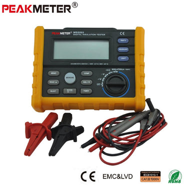 [CLEARANCE] PeakMeter MS5203 Alog and Digital 1000V Insulation Resistance Tester megger meter 0.01~10G Ohm with Multimeter