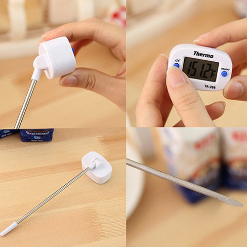 [CLEARANCE] Eagletech TA-288 Digital LCD Thermometer for Meat and Liquid used for Oven cooking (White)