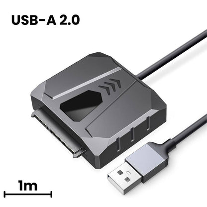 [CLEARANCE] ORICO 2.5" / 3.5" SATA SSD HDD Hard Disk Drive Adapter with Silicone Cover, USB 2.0 Output, 480Mbps Transfer Rate for PC Desktop Computer Laptop | UTS2-2AB