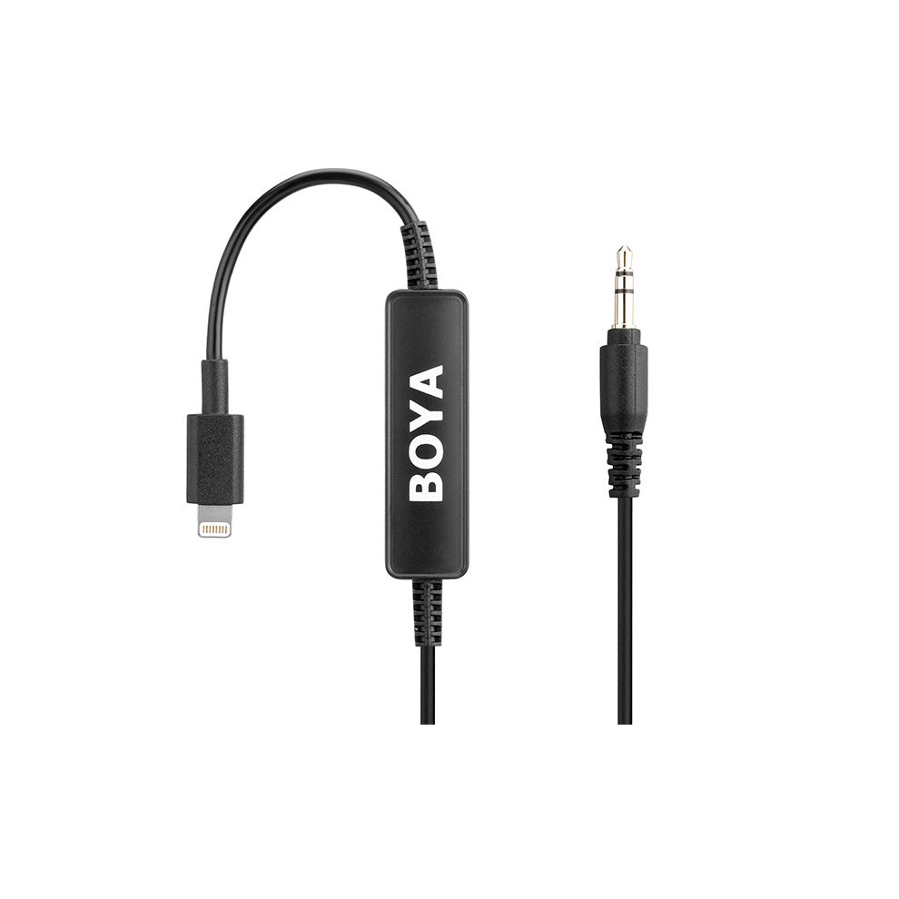[CLEARANCE] Boya 35C-L 3.5mm to Lightning Connector Audio Microphone Cable Adapter for IOS Devices