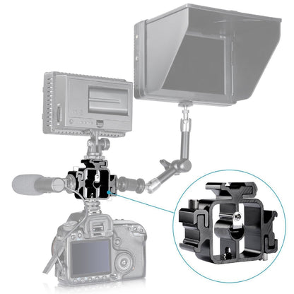 Pxel AA-LS1 Triple Head Hot Cold Shoe Splitter Mount Adapter for Camera Flash Speedlite with Umbrella Holder Photo Studio Accessories