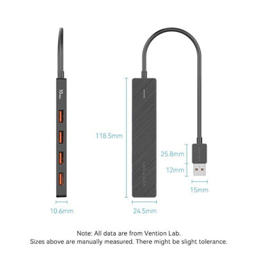Vention 3.2 Gen 2 USB Type A 5-in-1 Multi-Interface Docking Station with High-Speed 10Gbps Transfer Speed for Desktop Computer, Laptop, Smart TV