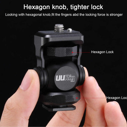 UURig by Ulanzi R015 Monitor Bracket Mini Ballhead With Cold Shoe Mount Gimbal Rig for Sony Canon Nikon DSLR Camera Accessories Smartphone