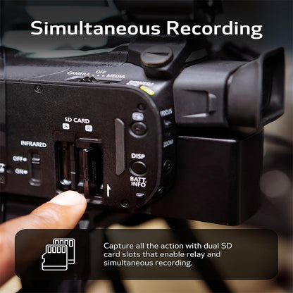 Canon XA60 Professiol Compact 4K UHD Camcorder with 20x Optical Zoom Lens Video Camera - 1/2.3" CMOS Sensor, DIGIC DV6, XLR Audio Termils, 5-Axis Stabilization, Hybrid Auto Focus, and UVC for Live Streaming, Recording, Broadcast