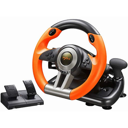 [CLEARANCE] PXN V3II / V3 Pro Racing Wheel 180 Degree Multi Platform USB Car Simulator V3Pro Race Steering Wheel and Pedals Set Kit for PS3, PS4, Xbox One, Xbox Series X/S, Nintendo Switch | Black, Orange, Powder Blue, Orange Blue, Yellow Black