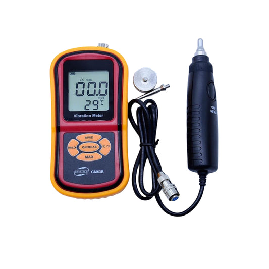 [CLEARANCE] Benetech GM63B Digital displacement/velocity/acceleration measurement Vibrometer Vibration Meter + Temperature Meter