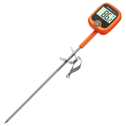 ThermoPro TP509 8" Fast Read Candy and Oil Thermometer with Included Pot Lip Clip Holder, IPX5 Waterproof Rating, and Stainless Steel Construction for Outdoor and Kitchen Cooking