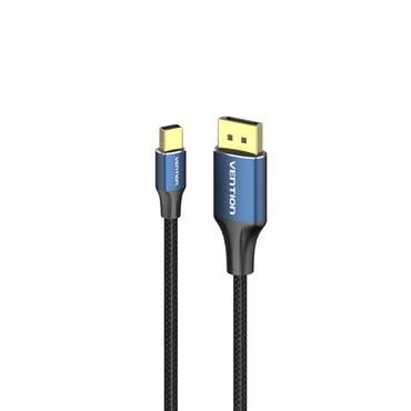 Vention 8K UHD 60Hz Mini DP to DisplayPort Male 1.5-Meters Bidirectional Video Cable with HDR Support, 33Gbps Bandwidth and Cotton Braided Sheathing for Monitors and Projectors HCFLG