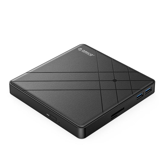 [CLEARANCE] ORICO DVD-RW to USB 3.0 Multifunctional External CD Recorder Burner with Expansion, Micro USB 3.1, 5V Micro USB Input, USB-A 3.0, TF (microSD), SD Output, Support Windows XP, 2003, Vista, 7,8.1,10, Linux, macOS | ORHU3-01 ORHU3-02