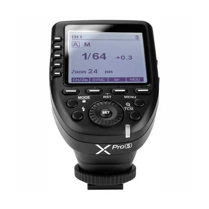 Godox XPRO-S XPROII-S XPROII-S+ TTL 2.4Ghz Wireless Flash Trigger Transmitter with Autoflash and Max 328ft Range, Sekonic L-858 & TCM Function, Mobile App Control and Multi ID Access Settings for DSLR and Mirrorless Camera | JG Superstore