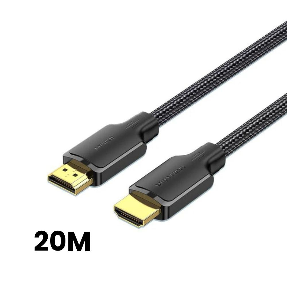 Vention HDMI Male to Male 4K 60Hz HDR Cotton Braided Video Cable with 18Gbps Total Bandwidth for Computer, Laptop, Gaming Console, TV, Projector - 8M / 10M / 12M / 15M / 20M