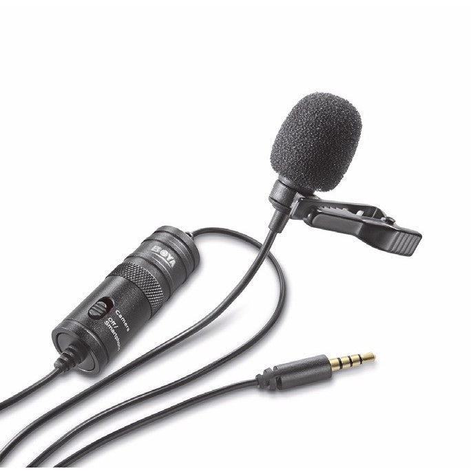 Boya BY-M1 Omni-Directional Lavalier Lapel Microphone for Smartphones Cameras Vlog Livestream  Video Content ASMR M1