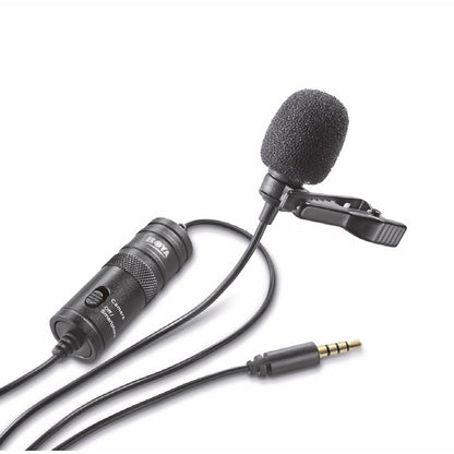 Boya BY-M1 Omni-Directiol Lavalier Lapel Microphone for Smartphones Cameras Vlog Livestream  Video Content ASMR M1