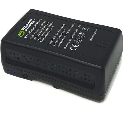 Wasabi Power V-Mount Battery BP-190WS BP190WS (14.4V, 13200mAh, 195Wh) for Digital Cinema Cameras and Other Camcorders