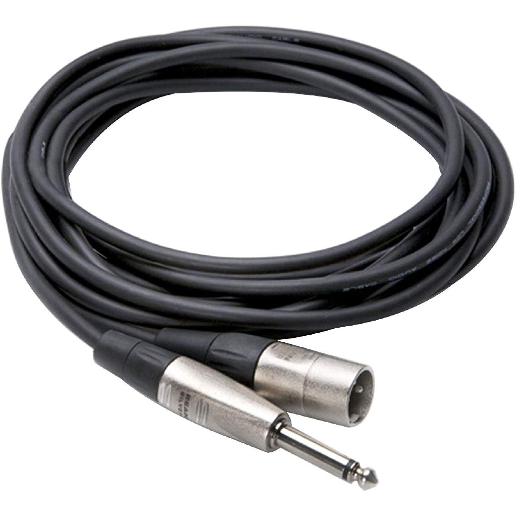 Hosa Technology HPX-003 Unbalanced 1/4" TS Male to 3-Pin XLR Male Audio Cable (3')