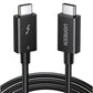 UGREEN Thunderbolt 4 100W Male to Male USB C Fast Charging & Data Sync Cable (0.8 Meter) with Up to 40Gbps Transfer Rate, 8K 60Hz Video Output for MacBook, iPad Pro, Laptop, Android Phone, Tablet, Smartphone, etc - 30389