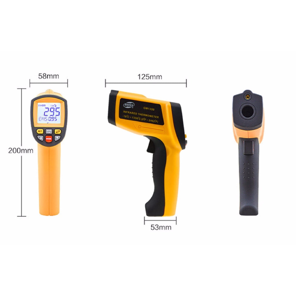 Benetech GM1350 Non Contact Thermometer Laser Temperature Gun Infrared Thermometer -30° to 1350° Celcius