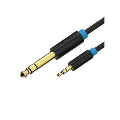 Vention 6.5mm Male to 3.5mm Male 1-Meter Gold Plated (BAB) Audio Cable for Amplifiers, Sound Box, Microphones, Laptops, Mobile Phones