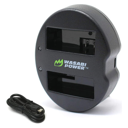 [CLEARANCE] Wasabi Power (2-Pack) Canon LP-E8 LPE8 Battery and Dual Charger with USB-A to Micro USB Charging Cable for Canon EOS 700D 600D 550D, Rebel T5i/T4i/T3i/T2i DSLR Camera | JG Superstore