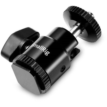 SmallRig Cold Shoe to 1/4 Inch Threaded Adapter with Swiveling Ball-Head and Hot Shoe Adapter for DLSR Cameras 761