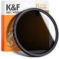 K&F Concept NANO-B Series Variable Neutral Density ND2 to ND400 Lens Filter with Circular Polarizer and Protective Cap for DSLR and Mirrorless Cameras | 72mm