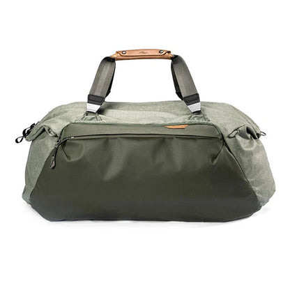 Peak Design 65L Travel Duffel Weatherproof Bag with Padded Straps, 6 Total Pockets | Sage