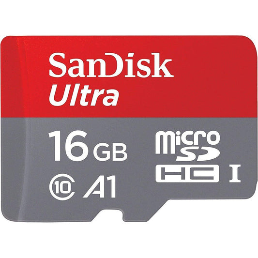 SanDisk Ultra 16GB SDHC UHS-I Micro SD Card with 98MB/S Read Speed A1 | Model - SDSQUAR-016G-GN6MN
