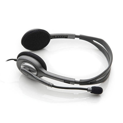 Logitech H111 Wired Stereo Multi-Device Headset with Microphone for Noise Reduction and 3.5mm Plug for Computer PC