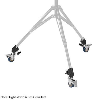 Pxel AA-TP 3pcs/set Photo Studio Heavy Duty Universal Caster Wheel for Tripod or Light Stands