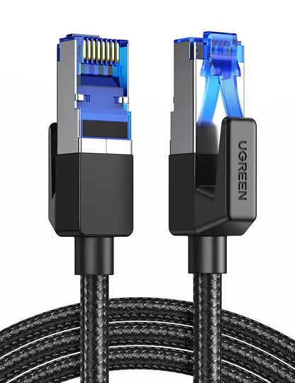 [CLEARANCE] UGREEN CAT8 Nylon Braided RJ45 LAN Ethernet Network Cable with 40 Gbps Data Speed 600MHz Bandwidth for Home and Office Networking | UGREEN 30795 UGREEN 30799