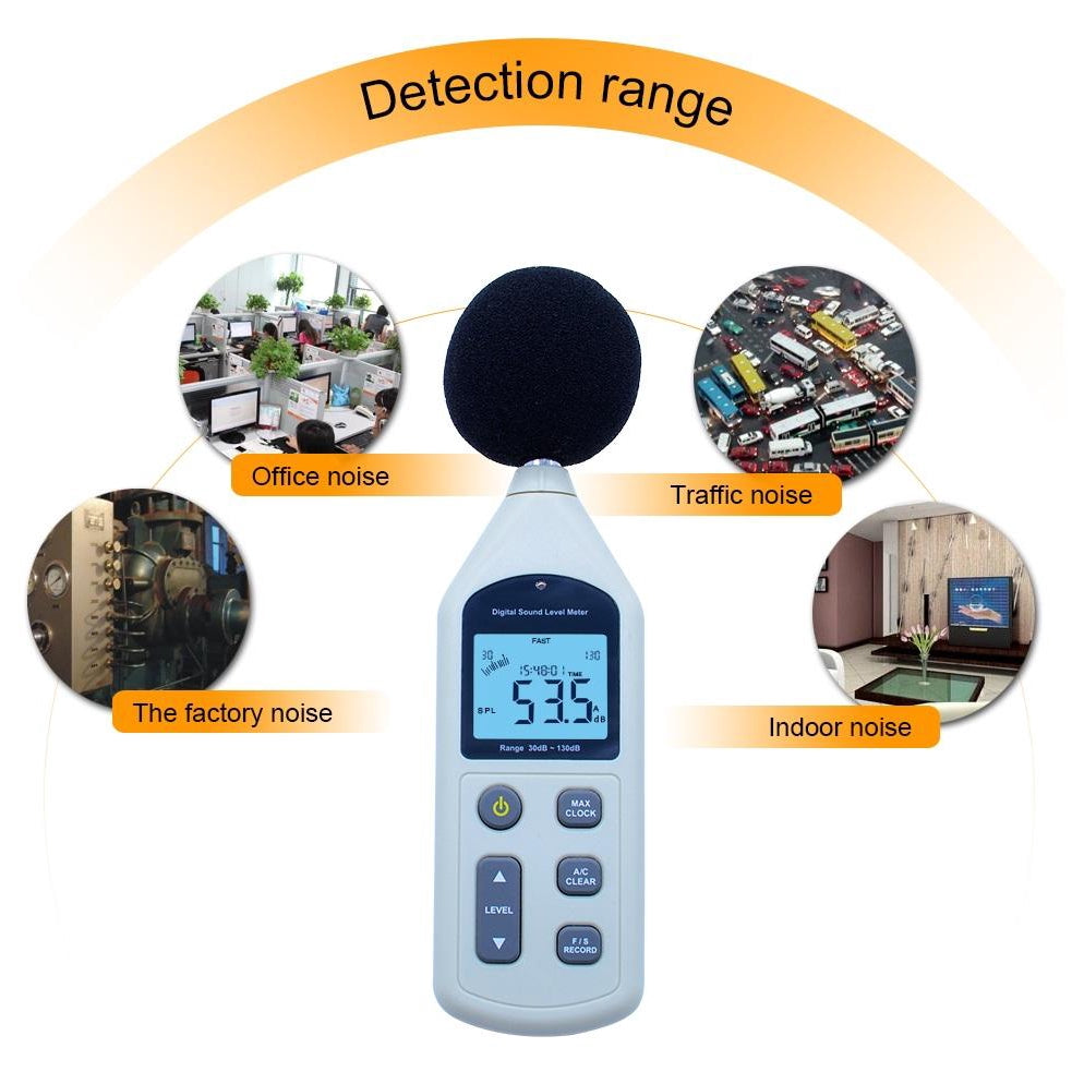 [CLEARANCE] Benetech GM1356 Digital Sound Decibel Noise Level Meter Tester 30-130dB with USB Interface