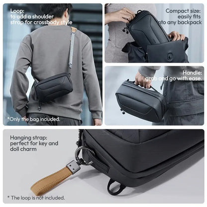 Ulanzi BT02 Multi Compartment Organizer Waterproof Storage Bag with Magnetic Sp Interior Dividers and Glow in the Dark Zipper Pulls for Camera Accessories and Other Gadgets
