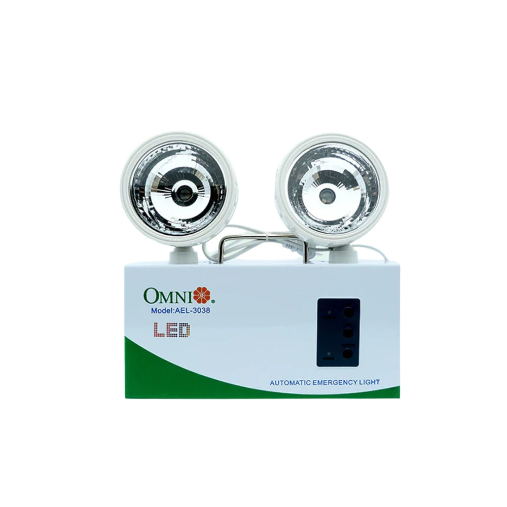 OMNI LED AEL-3038 High Power SMT 4V 4.0Ah Automatic Emergency Light with with 6 Hours Maximum Performance