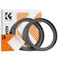 K&F Concept 2-PC Step-Up Rings (Small-to-Large) Aluminum Filter Adapters for Camera Lenses to fit Larger Lens Filters with Microfiber Cleaning Cloth & Storage Case