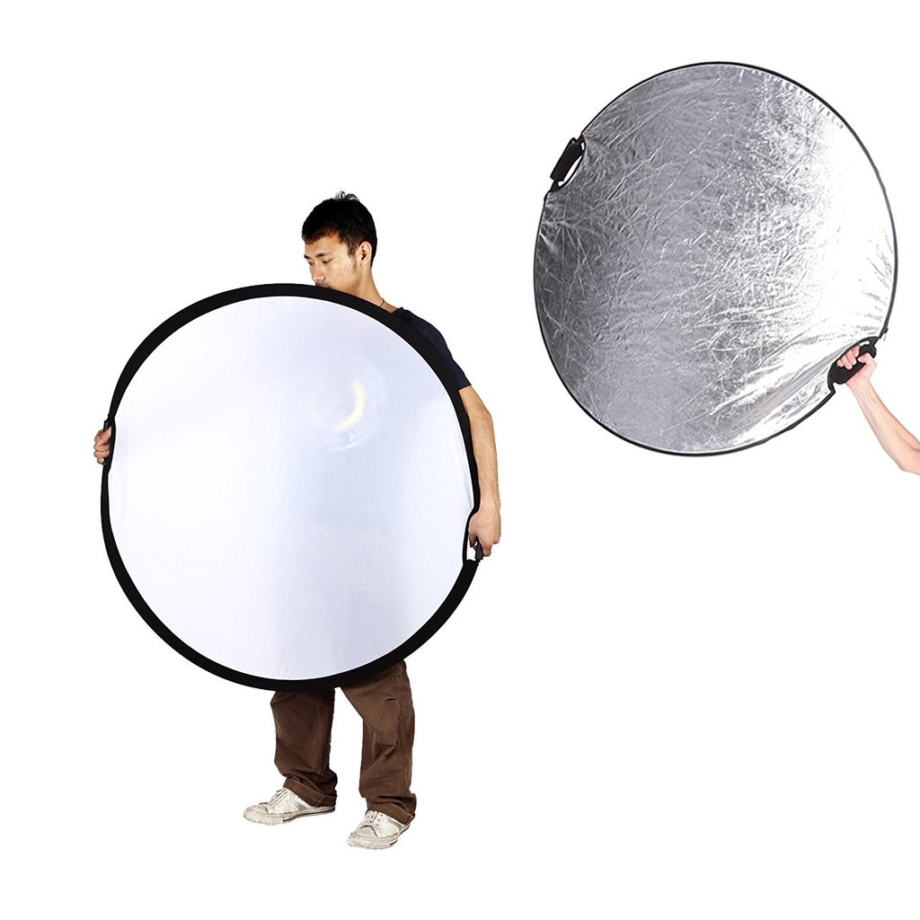 Pxel RF-11X11 5 in 1 43inch / 110cm Round Reflector with Grip Handle for Photography Photo Studio Lighting & Outdoor Lighting