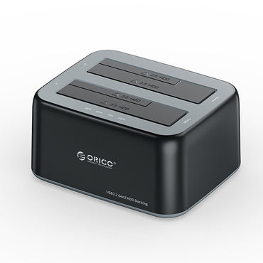 ORICO 3.5 inch SATA to USB 3.2 Gen2 Type C (Dual Bay) HDD Docking Station with 10Gbps Fast Data Transfer Rate, 2-in-1 USB-C to C/A Cable, 36TB Max. Supported Capacity, 12V/3A for Windows, macOS, Linux, Android | 6829C3